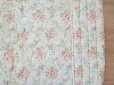 画像17: アンティーク シルク製 ベッドカバー ピンクの薔薇＆ブルーのリボン 118×170cm