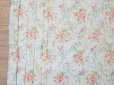 画像15: アンティーク シルク製 ベッドカバー ピンクの薔薇＆ブルーのリボン 118×170cm