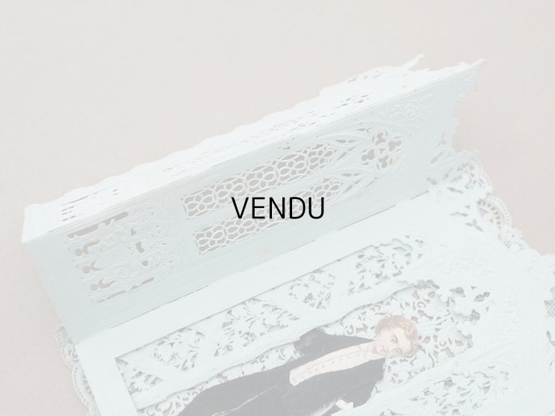 画像8: 19世紀末 アンティーク 初聖体 立体 カニヴェ  ポップアップ クロモ 扉付き