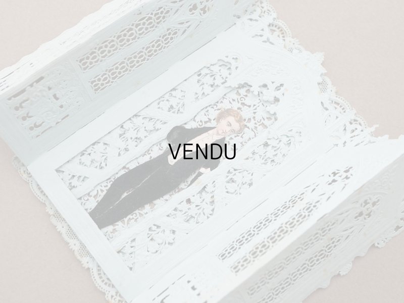 画像6: 19世紀末 アンティーク 初聖体 立体 カニヴェ  ポップアップ クロモ 扉付き