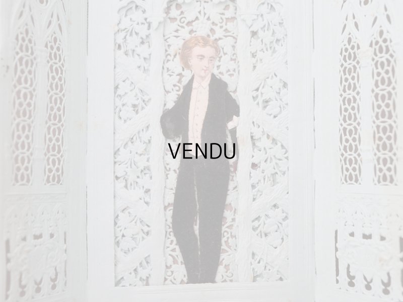 画像7: 19世紀末 アンティーク 初聖体 立体 カニヴェ  ポップアップ クロモ 扉付き