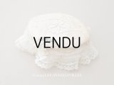 アンティーク シルク製 ロココモチーフ付 ボックス 花刺繍＆レース