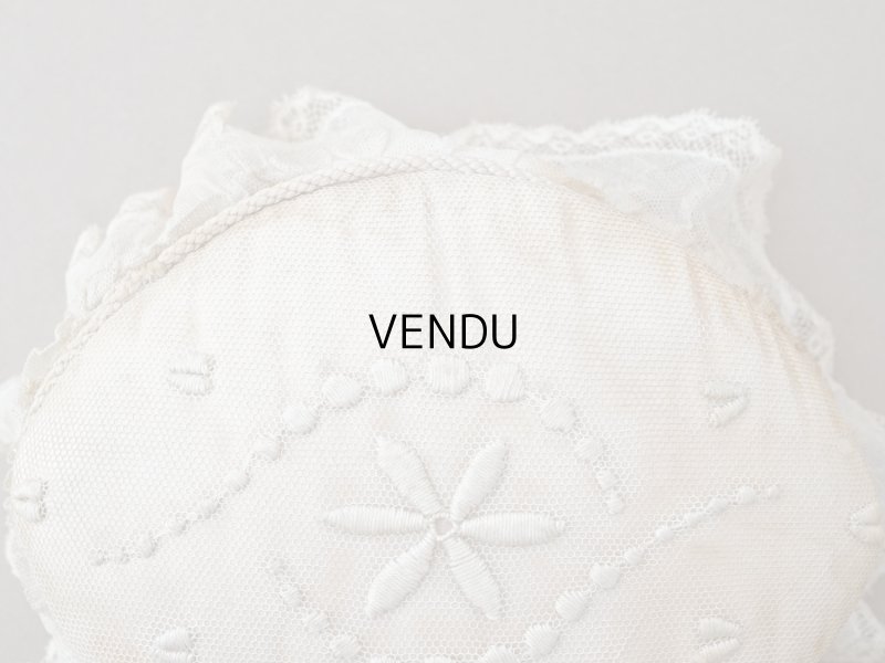 画像4: アンティーク シルク製 ロココモチーフ付 ボックス 花刺繍&レース