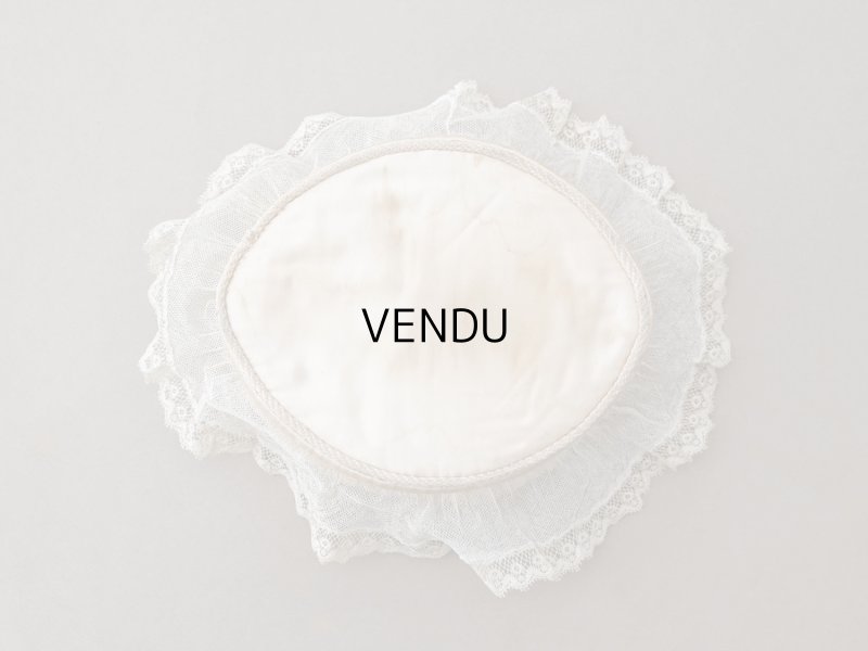 画像5: アンティーク シルク製 ロココモチーフ付 ボックス 花刺繍&レース