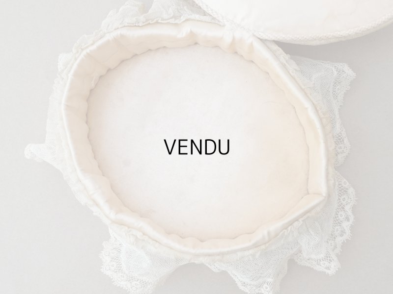 画像8: アンティーク シルク製 ロココモチーフ付 ボックス 花刺繍&レース