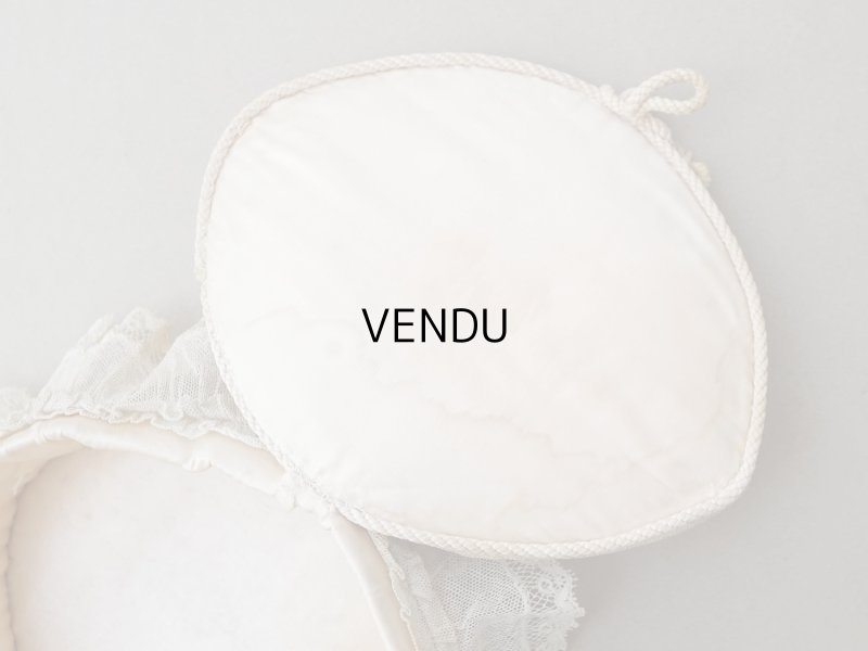 画像7: アンティーク シルク製 ロココモチーフ付 ボックス 花刺繍&レース