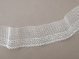 画像2: アンティーク ドット柄 チュールレース 3m  5.9cm幅 オフホワイト (2)