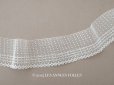 画像1: アンティーク ドット柄 チュールレース 3m  5.9cm幅 オフホワイト (1)