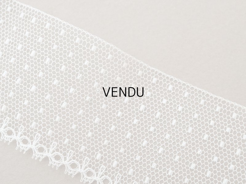 画像5: アンティーク ドット柄 チュールレース 4.6cm幅 オフホワイト