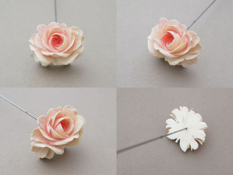 画像3: アンティーク ハットピン パウダーピンクの薔薇