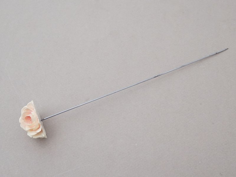 画像8: アンティーク ハットピン パウダーピンクの薔薇