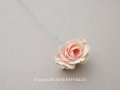 アンティーク ハットピン パウダーピンクの薔薇