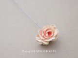アンティーク ハットピン パウダーピンクの薔薇