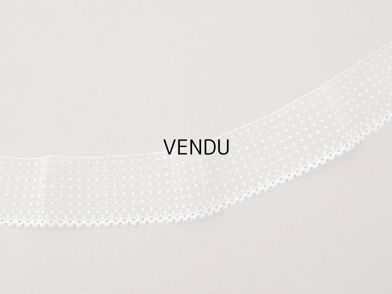 画像4: アンティーク ドット柄 チュールレース 4.6cm幅 オフホワイト