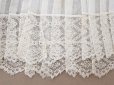画像5: アンティーク 幅広 ドレスの裾  2段のプリーツ入り レース付 1.86m 24cm幅 コットンオーガンジー