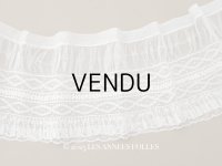 アンティーク 幅広 ドレスの裾  プリーツ入り レース 3.7m 23cm幅 