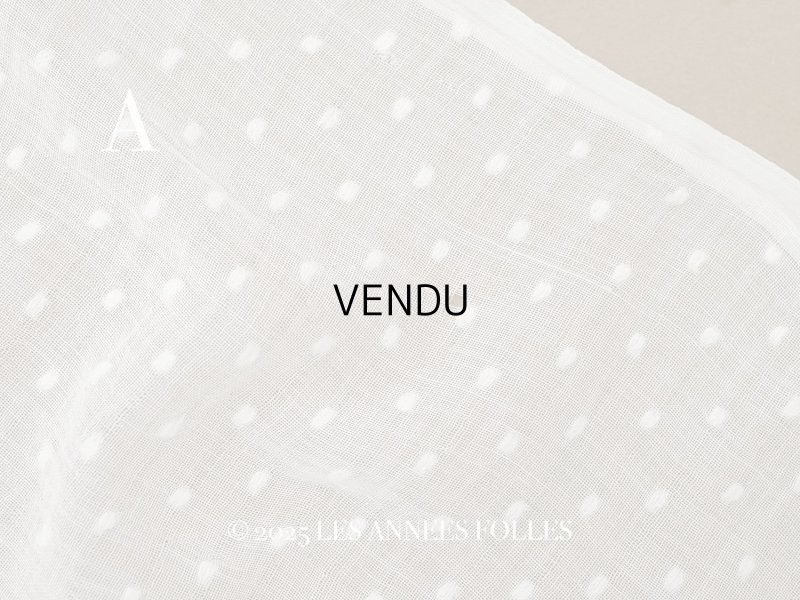 画像8: アンティーク ドット刺繍入り コットンオーガンジー  フリル付き 164×56cm