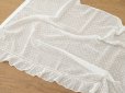画像2: アンティーク ドット刺繍入り コットンオーガンジー  フリル付き 164×56cm (2)