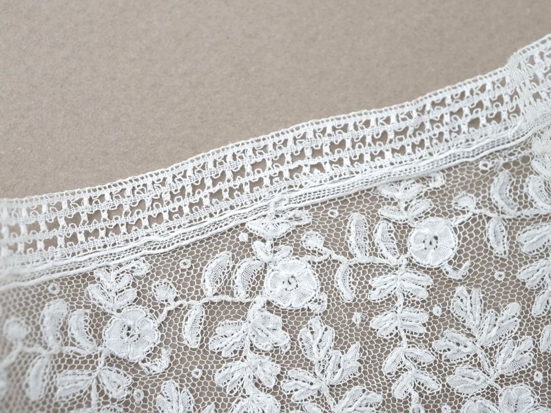 画像5: 19世紀末 アンティーク アプリカシオン・ブリュッセルレース ポワンドガーズ＆ボビンレース 1.55m