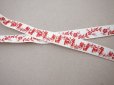 画像3: 1900年頃 アンティーク 刺繍入りトリム 花のガーランド 2.8m 9mm幅 ワインレッド (3)