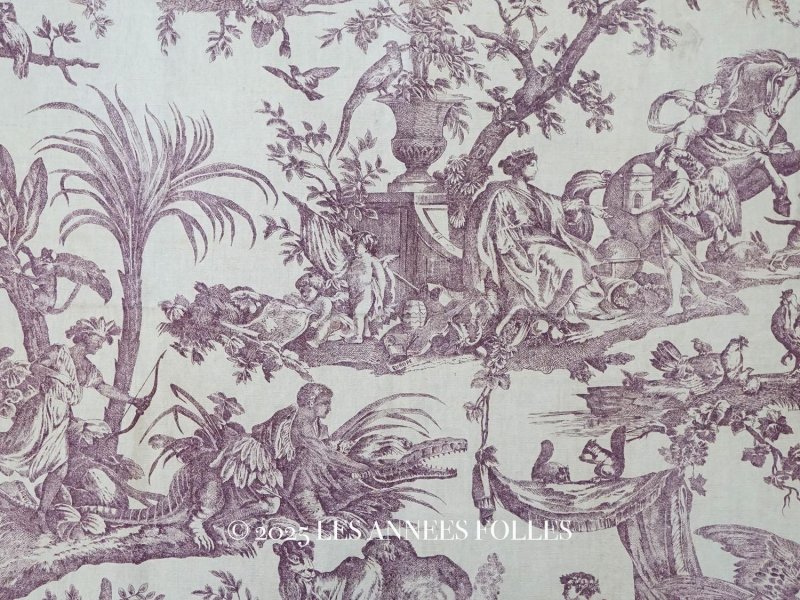 画像1: 19世紀 アンティーク トワルドジュイ LES QUATRES PARTIES DU MONDE - JEAN-BAPTISTE HUET - 