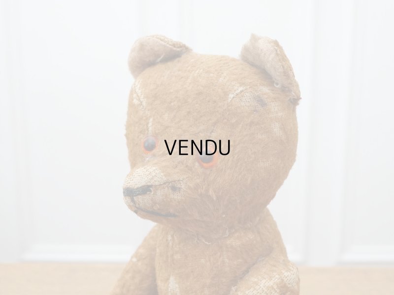 画像7: アンティーク ベア ピンクの耳 コーヒーブラウン