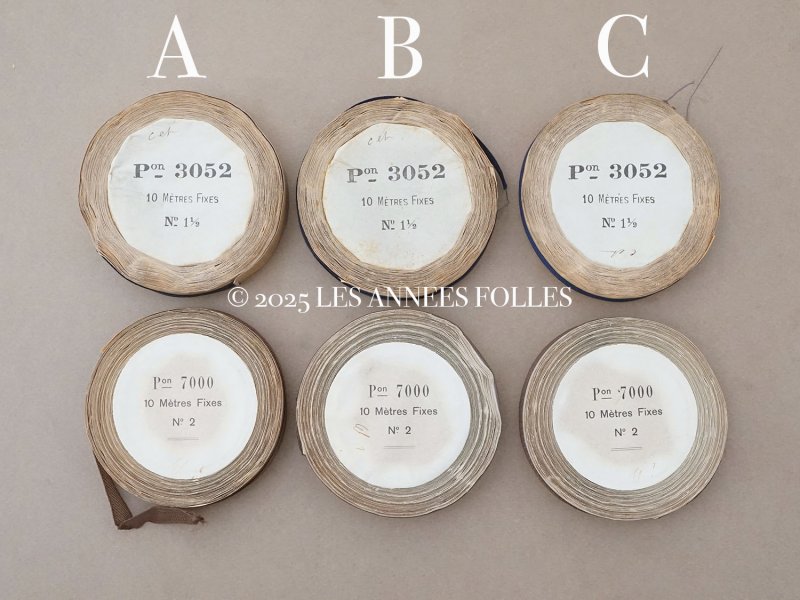 画像4: *蚤の市セット* ライトブラウン&ネイビー リボン2点セット アンティーク