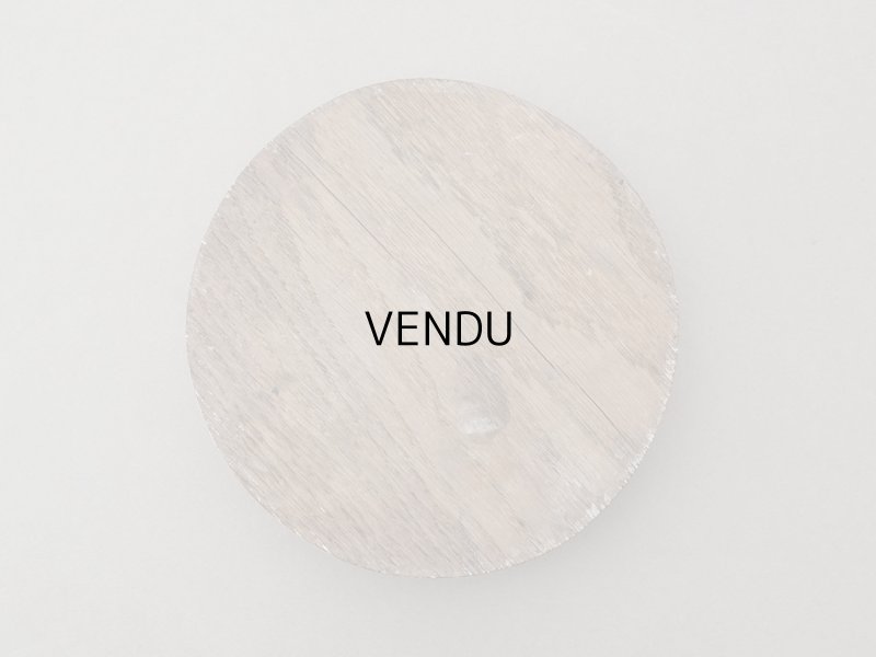 画像3: アンティーク パールリムの台座 オフホワイト 木製