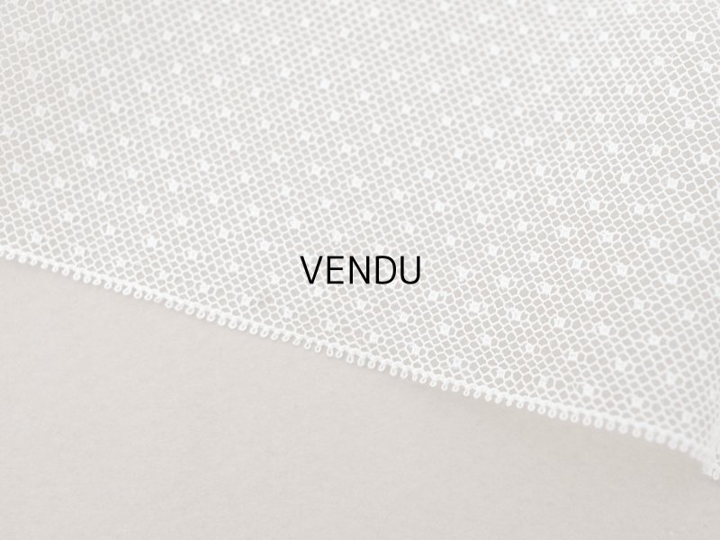 画像3: 1920年頃 アンティーク ドット柄 チュールレース 1m オフホワイト 4.7cm幅