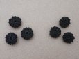 画像6: 19世紀末 アンティーク 花モチーフ 編み込みボタン 黒 10ピースのセット 9mm 