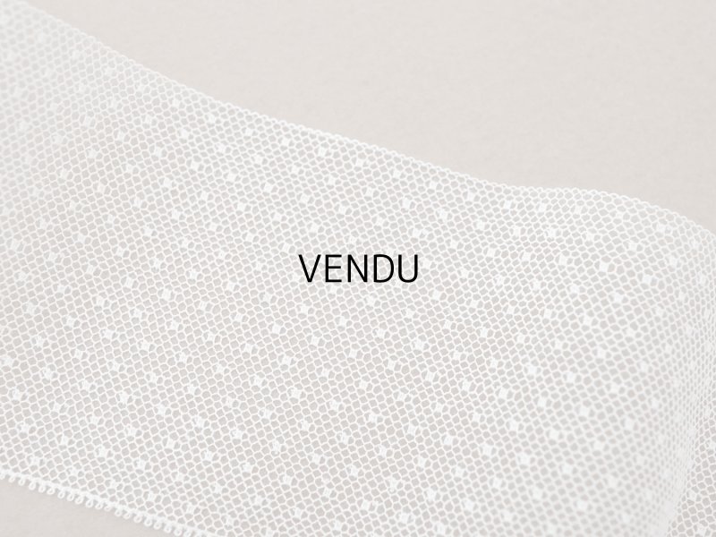 画像4: 1920年頃 アンティーク ドット柄 チュールレース 1m オフホワイト 4.7cm幅