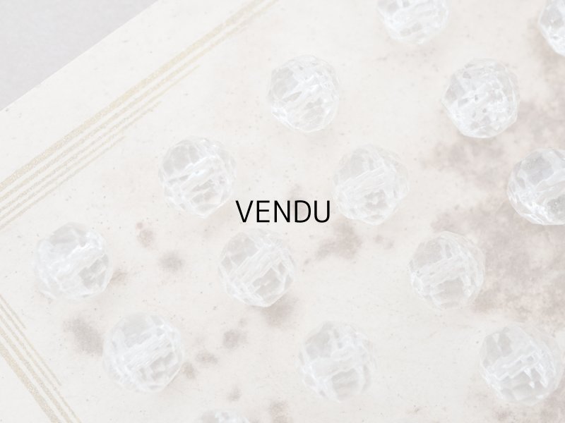 画像6: アンティーク カット入り クリアガラスのボタン 8mm 24ピースのセット