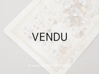 アンティーク カット入り クリアガラスのボタン 8mm 24ピースのセット 