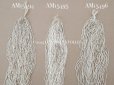画像5: アンティーク クリア＆ホワイトシルバー シードビーズ カット入り ガラスビーズ  (5)