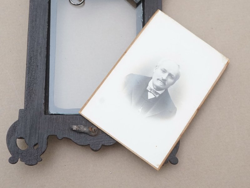 画像9: 19世紀 アンティーク 木製 リボン&メダイヨン フォトフレーム ナポレオン3世時代