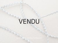 アンティーク 極細 2.5mm幅 トリム グレイ＆シルバー 1.13m シルク＆メタル製