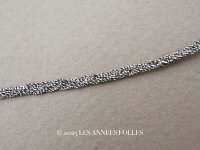 アンティーク 極細 2mm メタル製 トリム シルバー＆ブラック ドール用