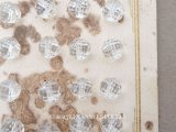 アンティーク カット入り クリアガラスのボタン 8mm 24ピースのセット 