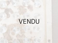 アンティーク カット入り クリアガラスのボタン 8mm 24ピースのセット 