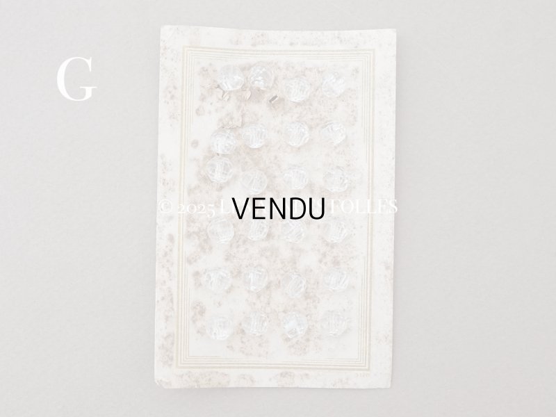 画像7: アンティーク カット入り クリアガラスのボタン 8mm 24ピースのセット