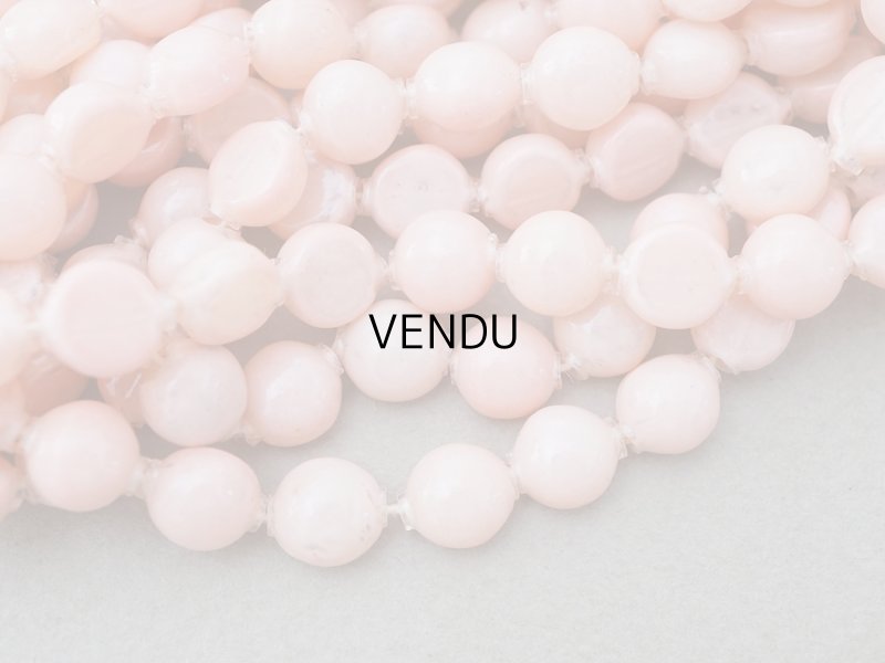 画像7: 【15周年セール対象外】アンティーク スフレビーズ ピンク 8mm ピースのセット 吹きガラス製ビーズ  