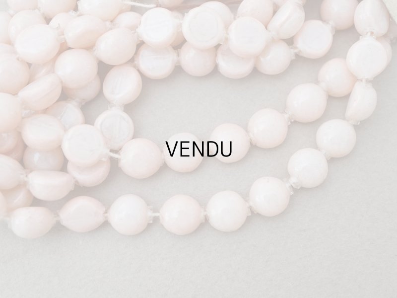 画像4: 【15周年セール対象外】アンティーク スフレビーズ ピンク 8mm ピースのセット 吹きガラス製ビーズ  