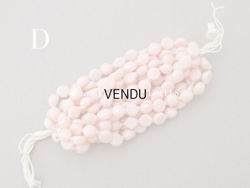 画像12: 【15周年セール対象外】アンティーク スフレビーズ ピンク 8mm ピースのセット 吹きガラス製ビーズ  