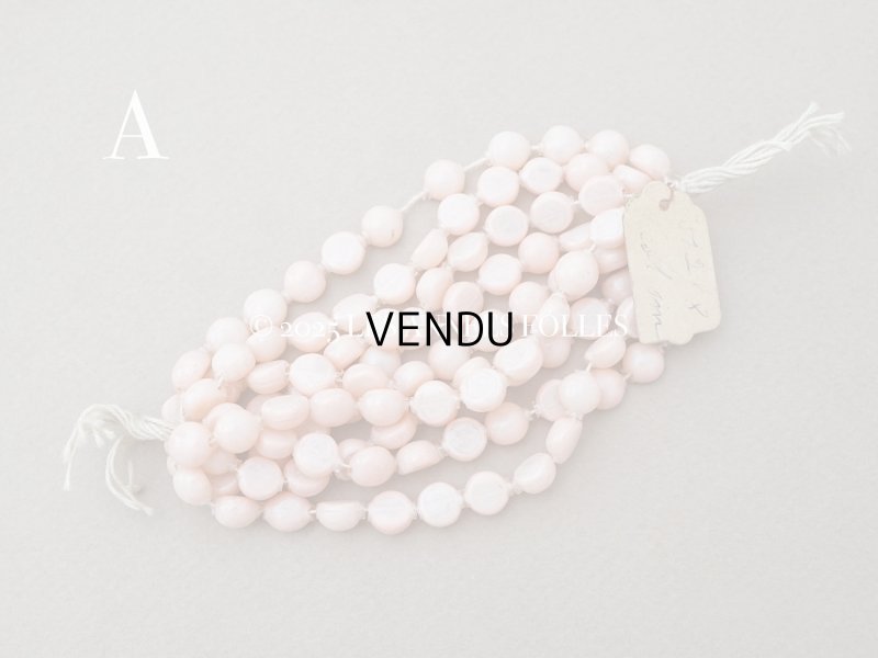 画像3: 【15周年セール対象外】アンティーク スフレビーズ ピンク 8mm ピースのセット 吹きガラス製ビーズ  