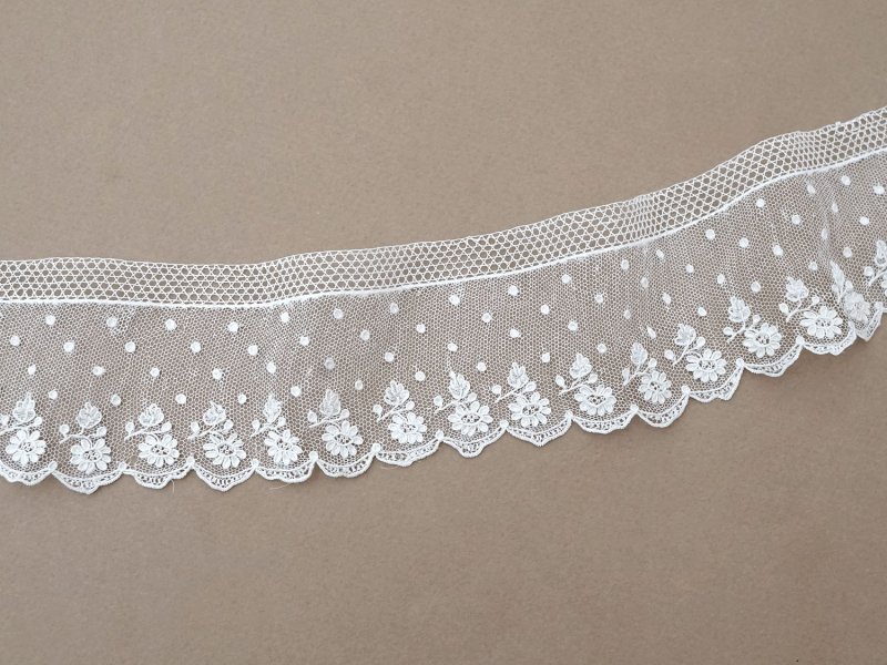 画像3: 19世紀 未使用 アンティーク アランソンレース 花模様 3.3m 6cm幅 ニードルレース