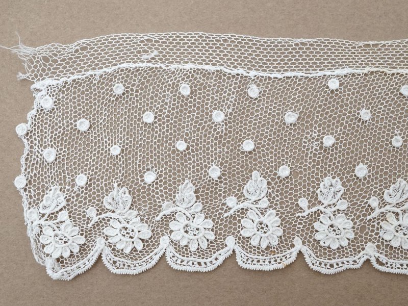 画像7: 19世紀 未使用 アンティーク アランソンレース 花模様 3.3m 6cm幅 ニードルレース