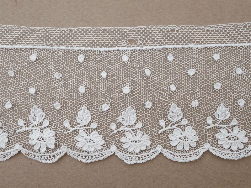画像13: 19世紀 未使用 アンティーク アランソンレース 花模様 3.3m 6cm幅 ニードルレース