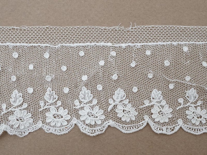 画像8: 19世紀 未使用 アンティーク アランソンレース 花模様 3.3m 6cm幅 ニードルレース