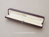 アンティーク 本革製 ジュエリーボックス ボルドーブラウン ブレスレット用