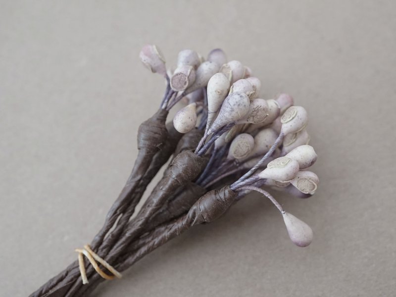 画像3: アンティーク ペップ 布花用 花芯 グレイッシュパープル